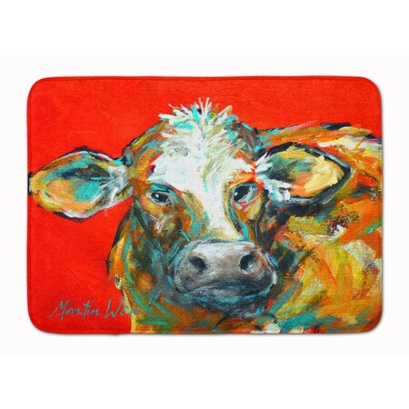Carolines Treasures Caught Red Handed Cow Machine Washable Memory Foam Mat MW1272RUG
